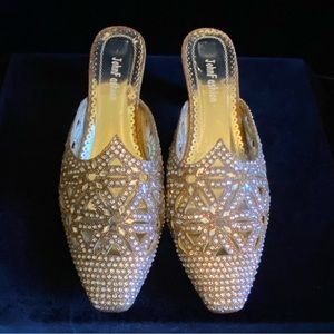 Women’s JohnF ashion Slip On Gem Studded Dress Shoes